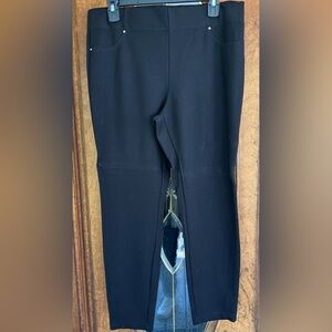 Counterparts L Solid Black Slacks Pull Ons  all Stretchable Wonderful Condition